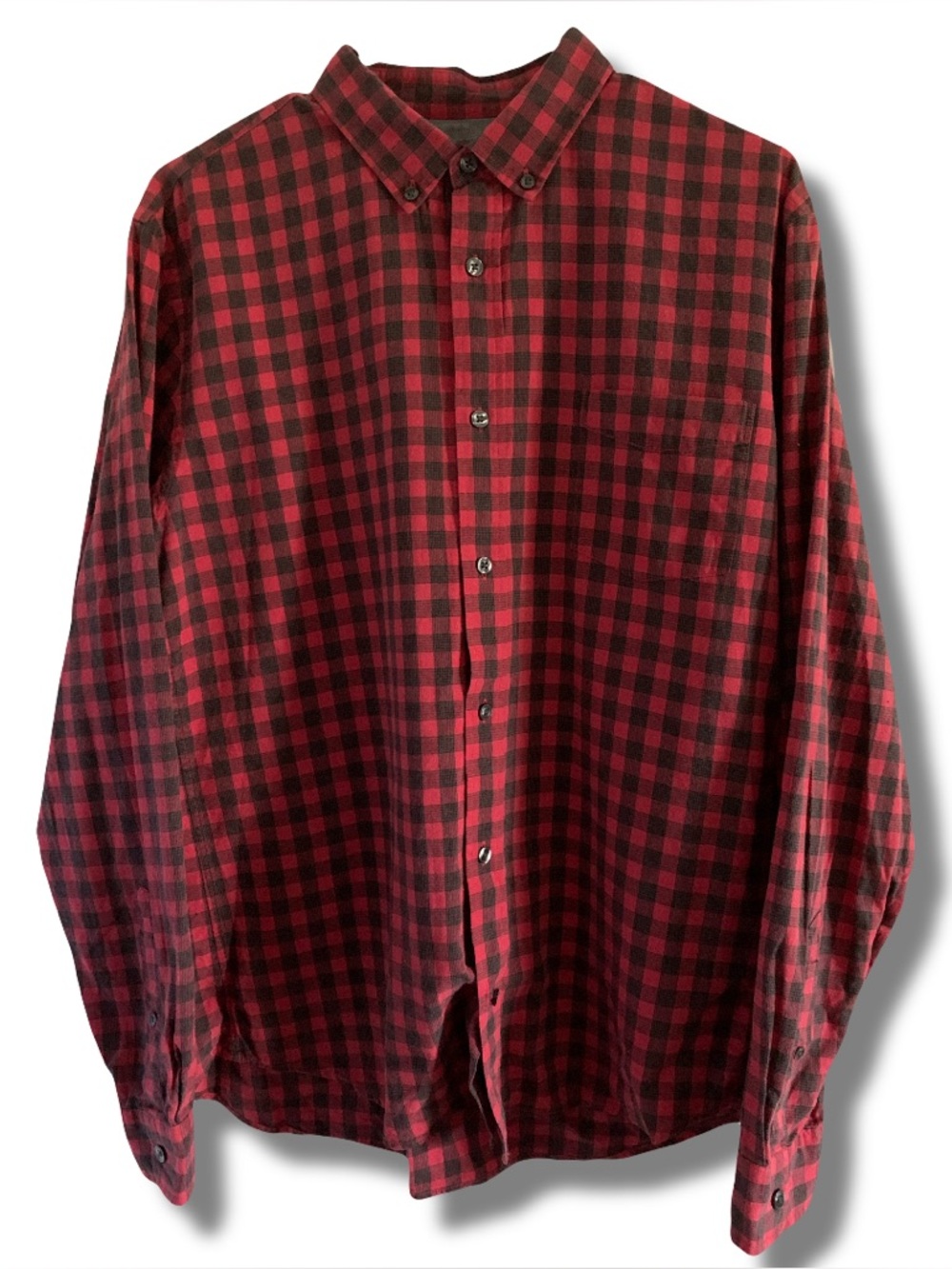 Vince Classic Plaid Slim Fit Button Down Long Sleeve Size Large